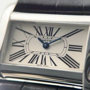 Cartier Tank Divan Steel Silver Dial 31mm Quartz Movement Womens Watch W6300255